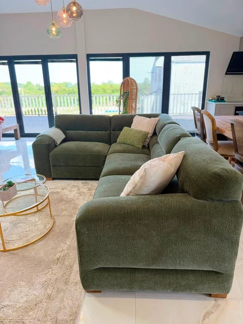 Chicago Sofa Green Modular Corner Sofa - 286 x 204 CM