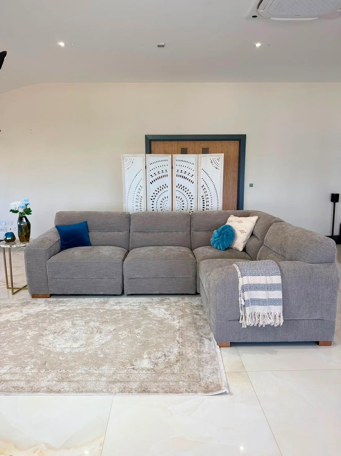 Chicago Sofa Grey Modular Corner Sofa - 286 x 204 CM