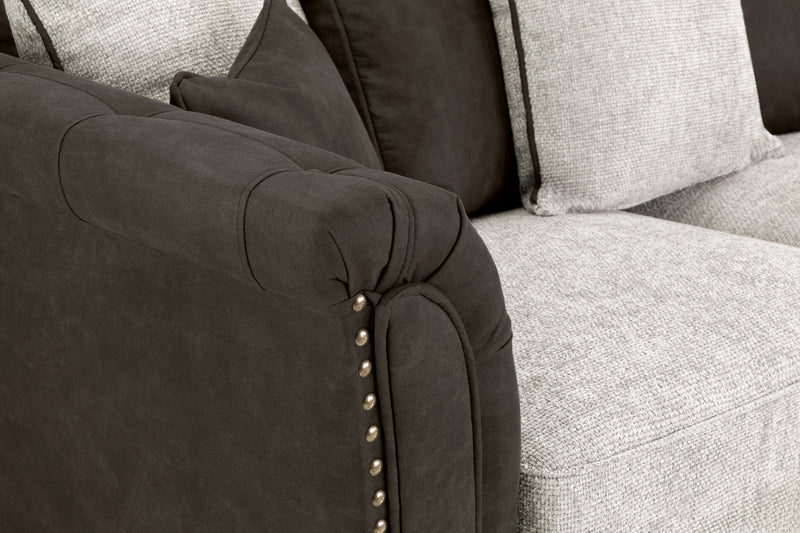 Isabella Sofa | Grey Large High-Back Corner | 275 x 275 CM