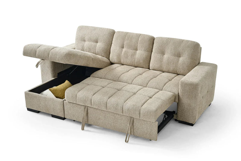 Palermo Sofabed | Beige Universal Corner | 250 x 156 CM