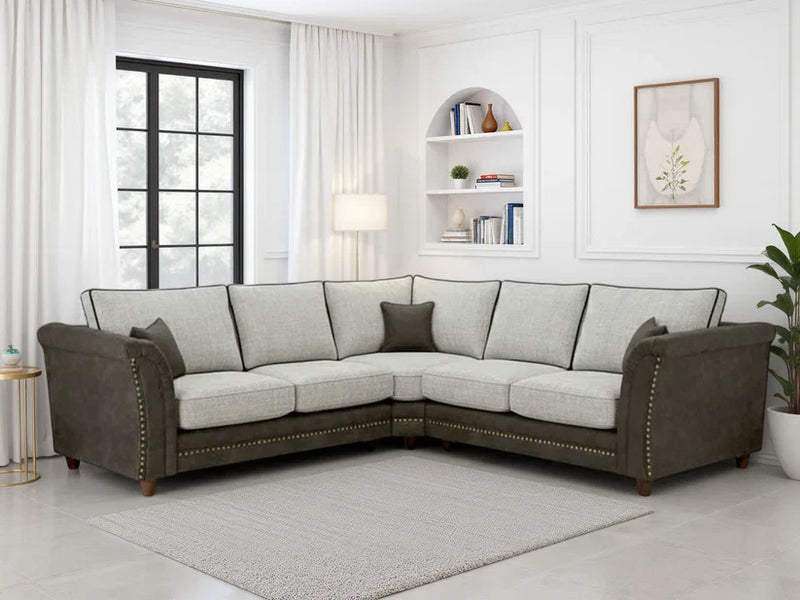 Isabella Sofa | Grey Large High-Back Corner | 275 x 275 CM
