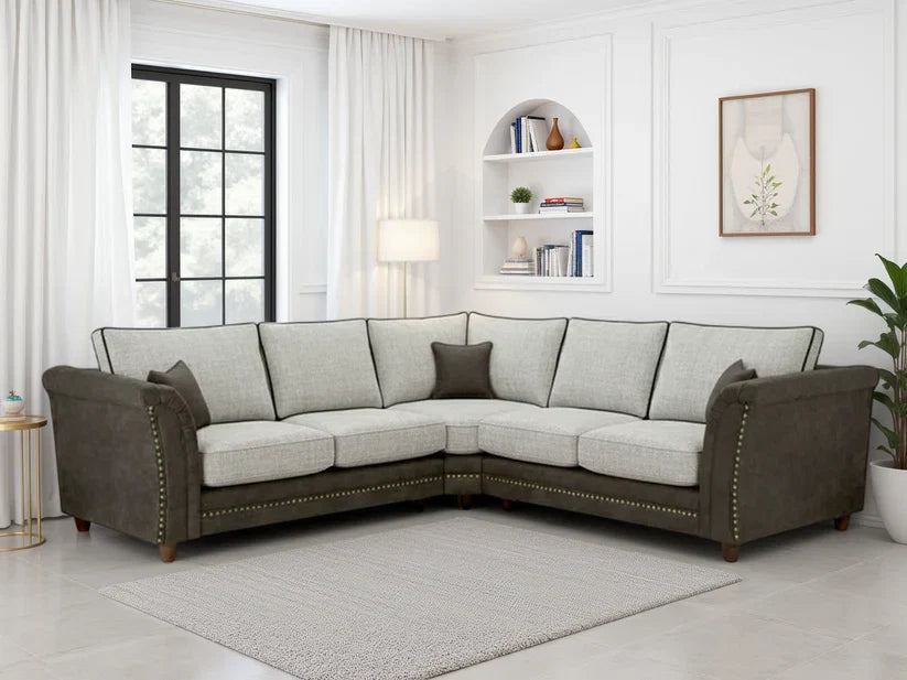 Isabella Sofa | Grey Large High-Back Corner | 275 x 275 CM